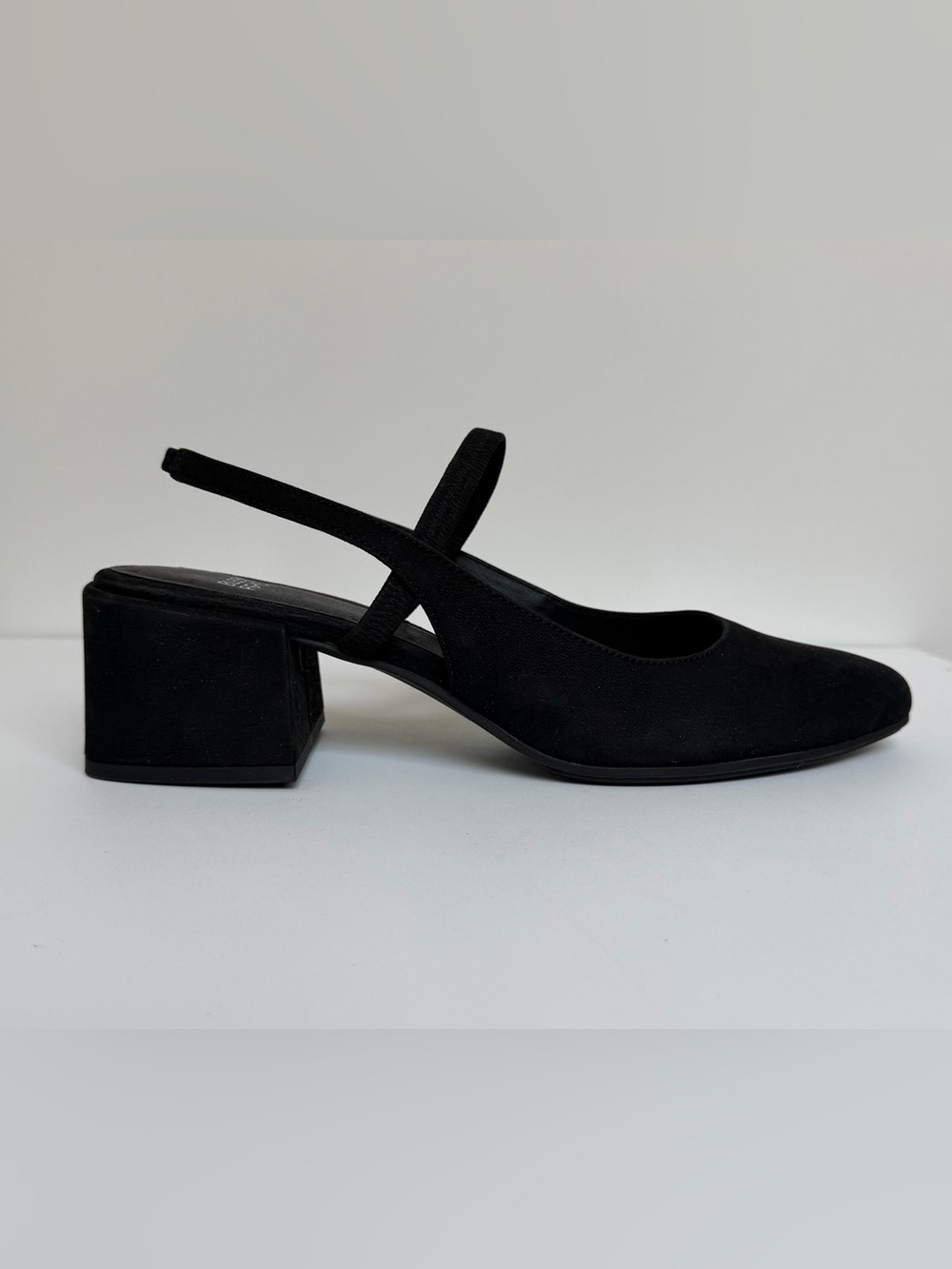 Eileen Fisher Zeny Slingback Block Heel Pumps Black Leather Women’s Size 10